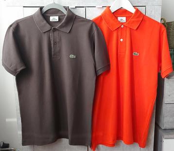 Set van 2 Lacoste poloshirts in oranje (T4xl) en bruin (T3L) beschikbaar voor biedingen