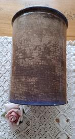 SALE Oude Franse grote zwaar beboterde pot met blauwe randen, Antiek en Kunst, Ophalen of Verzenden