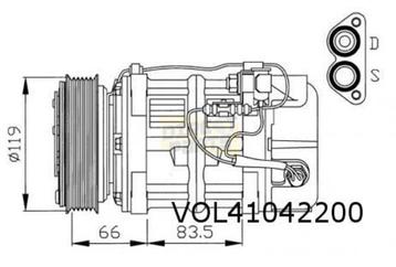 Volvo 940 (94-) / S/V90 (3.0) compressor AC (Zexel) OES! 944 beschikbaar voor biedingen