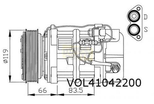 Volvo 940 (94-) / S/V90 (3.0) compressor AC (Zexel) OES! 944, Auto-onderdelen, Airco en Verwarming, Volvo, Nieuw, Ophalen of Verzenden