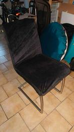 6 stoelen+overtrek, Huis en Inrichting, Stoelen, Gebruikt, Stof, Ophalen of Verzenden, Grijs