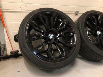 21inch BMW Black Style 375 Breedset Velgen A-Merk Band! TMPS beschikbaar voor biedingen