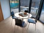 Ronde keukentafel (diam 70cm) met 4 comfortabele stoelen, Huis en Inrichting, Zo goed als nieuw, Ophalen