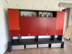 Armoire Molteni&C rouge/orange/gris, Avec tiroir(s), 200 cm ou plus, Autres matériaux, Enlèvement
