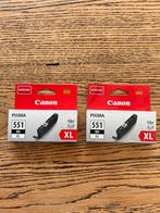 Canon Pixma BK XL 551 Inkt Patronen 2 stuks, Nieuw, Cartridge, Canon, Ophalen of Verzenden