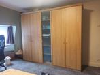 Houten kast, Maison & Meubles, Armoires | Penderies & Garde-robes, Avec espace de penderie, 200 cm ou plus, Enlèvement, Utilisé