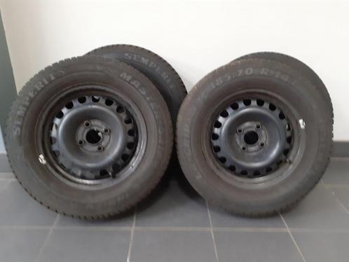 4 winterbanden personenwagen, Auto-onderdelen, Banden en Velgen, Banden en Velgen, Winterbanden, 185 mm, Personenwagen, Gebruikt
