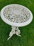 Sokkeltafel, wit gepatineerde gietijzeren tafel, Ophalen, Nieuw