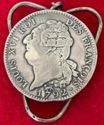 Antieke geldclip met Louis XVI zilveren munt 1792, Ophalen of Verzenden, Zilver