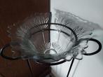 Hoge staander met glazen schaal, Ophalen, Schaal, Rond, Glas