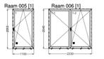 2 nieuwe alu ramen SAPA met elektrische rolluiken  9005 nieu, Doe-het-zelf en Bouw, Ophalen, Raamkozijn, Inclusief glas, Nieuw