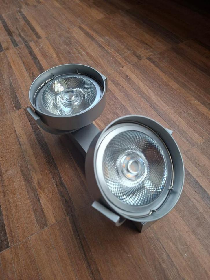 Delta Light armatuur: 17 in totaal - 10x2 spots of 7x3 spots, Huis en Inrichting, Lampen | Spots, Gebruikt, Plafondspot of Wandspot
