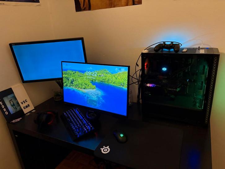 Gaming Setup rtx 4060 ryzen 5 7600x, Computers en Software, Desktop Pc's, Gebruikt, SSD, 16 GB, Met videokaart, Met monitor, Gaming