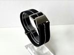 Elastische NATO Horlogeband 20mm Zwart/ Wit NIEUW, Ophalen of Verzenden, Nieuw
