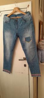 Snake print stretch jeans met borduursel 40., Ophalen of Verzenden, Zo goed als nieuw, Blauw, W30 - W32 (confectie 38/40)