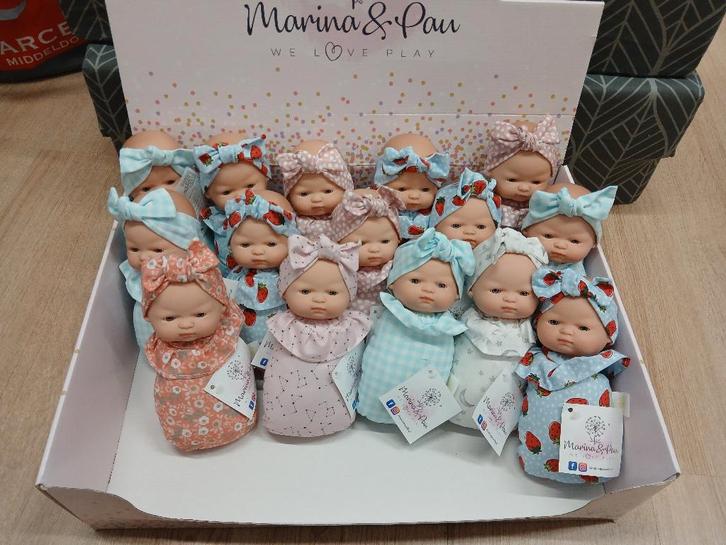 Restpartij Spaanse popjes in slaapzakje - 15 stuks, Kinderen en Baby's, Speelgoed | Poppen, Nieuw, Babypop, Verzenden