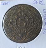 Noodgeld - 5 Frank Gent 1917 (lage oplage), Postzegels en Munten, Ophalen of Verzenden, Losse munt
