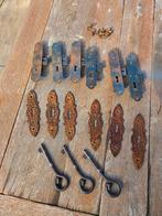 Lot de 6 anciennes serrures de meubles avec 3 clefs, Enlèvement ou Envoi