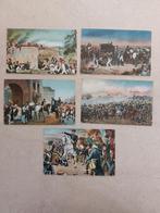 5 oude postkaarten : slag van Waterloo, Verzamelen, Verzenden