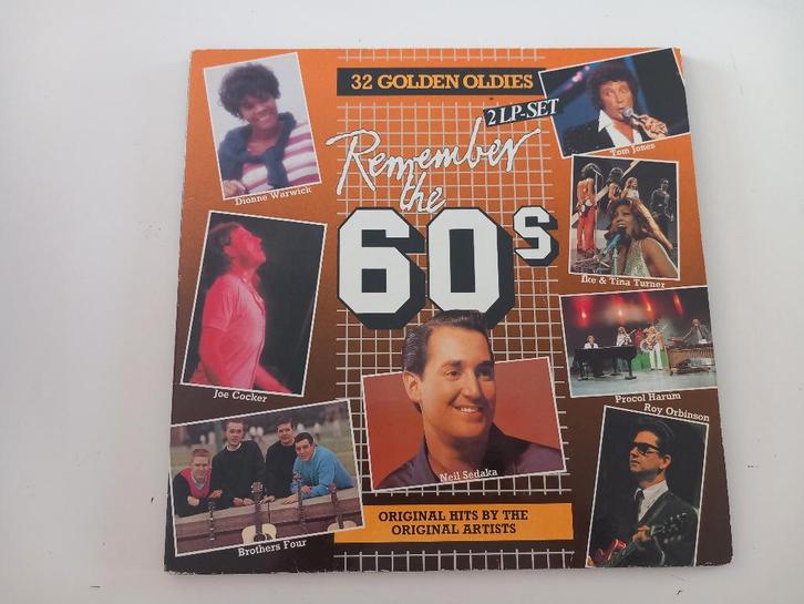 Vinyl 2LP Remember the 60s Golden Oldies Pop Rock Jaren 60, Cd's en Dvd's, Vinyl | Verzamelalbums, Pop, 12 inch, Ophalen of Verzenden