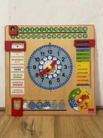 Goula Houten Kalenderklok - Leerklok, Kinderen en Baby's, Speelgoed | Houten speelgoed, Ophalen of Verzenden, Gebruikt