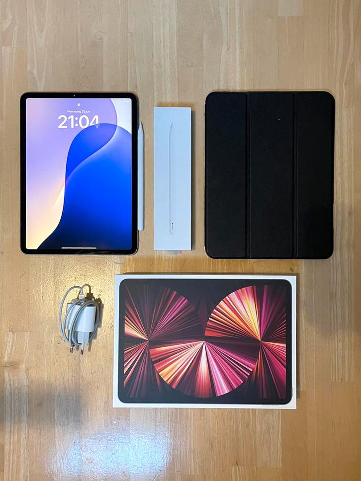 iPad Pro 11" (2021, 512 GB, Wi-Fi) met Apple Pencil, Computers en Software, Apple iPads, Zo goed als nieuw, Apple iPad Pro, Wi-Fi