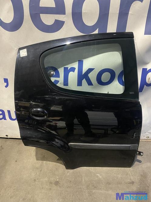 PEUGOET 107 Rechts zwart EXZ Rechts achter deur portier 2005, Auto-onderdelen, Carrosserie, Deur, Peugeot, Achter, Rechts, Gebruikt