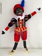 Authentieke V&D etalage zwarte Piet pop - 60cm, rood/blauw, Verzenden, Zo goed als nieuw
