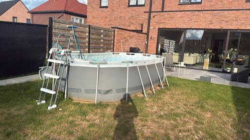 Bestway Zwembadset Power Steel ovaal 427x250x100 cm 56620, Tuin en Terras, Zwembaden, Zo goed als nieuw, Ovaal, Ophalen