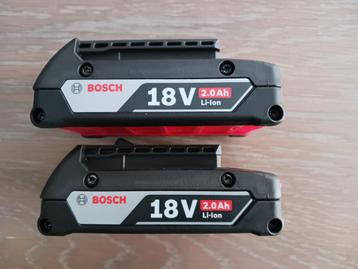 2 Bosch prfessional accu's GBA 18V-2Ah