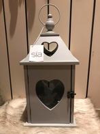 Lanterne Sia avec cœur pour la Saint Valentin, Gris, Comme neuf, Bois, 25 à 50 cm
