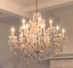 SET VAN 2 Chandelier Hang Lamp..., Huis en Inrichting, Ophalen, Zo goed als nieuw, Glas