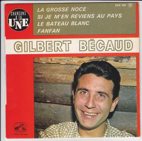 Vinyl 45T Gilbert Becaud, Cd's en Dvd's, Vinyl Singles, Gebruikt, Maxi-single, Overige genres, Ophalen of Verzenden