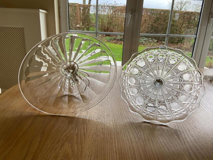 Art Deco taartschotel  (2), Antiek en Kunst, Antiek | Glaswerk en Kristal, Ophalen of Verzenden