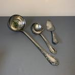 Antieke Alpaca Soeplepel - Opscheplepel - Taartschep, Enlèvement ou Envoi