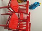 Vintage set van 4 houten stoelen, Huis en Inrichting, Ophalen, Gebruikt, Vintage, Vier
