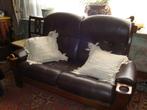 Lederen salon, Ophalen, Gebruikt, Rechte bank, Hout