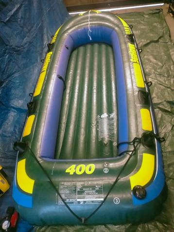 Opblaasbare boot voor 4 personen - roeispanen en pomp, Watersport en Boten, Ophalen, Zo goed als nieuw