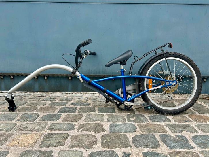 Volgfietsje met versnellingen, Fietsen en Brommers, Fietsaccessoires | Aanhangwagens en Karren, Gebruikt, Aanhangfiets, Opvouwbaar