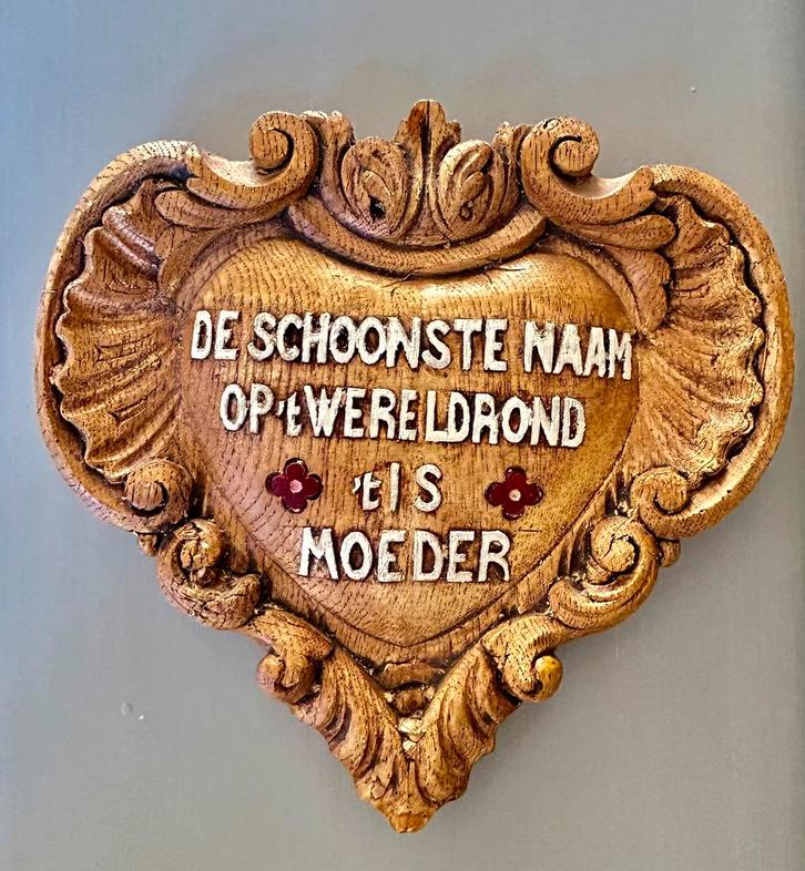 Stenen hart met spreuk, Antiek en Kunst, Antiek | Wandborden en Tegels, Ophalen of Verzenden
