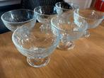 6 glazen voor ijs of fruit coupes, Ophalen of Verzenden, Zo goed als nieuw