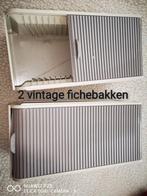 2 vintage fiche/cd  bakken in plastiek, Gebruikt, Ophalen of Verzenden, Bureau