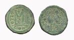 BYZANTIJNSE JUSTIN II MET SOPHIA AE FOLLIS Constantinopel, Postzegels en Munten, Ophalen of Verzenden, Italië, Losse munt