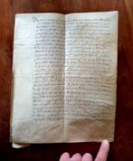 Oud document met zegels., Ophalen of Verzenden