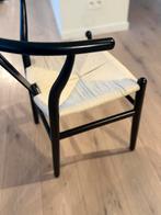 6 wishbone stoelen zwart, Huis en Inrichting, Stoelen, Ophalen, Zo goed als nieuw, Zwart