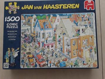 Puzzel Jan van haasteren de bouwplaats 1500 stuks, Enlèvement ou Envoi, Comme neuf