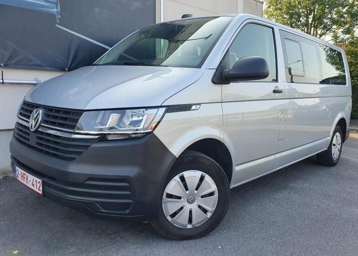 TE HUUR VW Transporter Minibus 2021 Automaat 9plaasten, Auto's, Volkswagen, Bedrijf, Te koop, Transporter, ABS, Airbags, Airconditioning