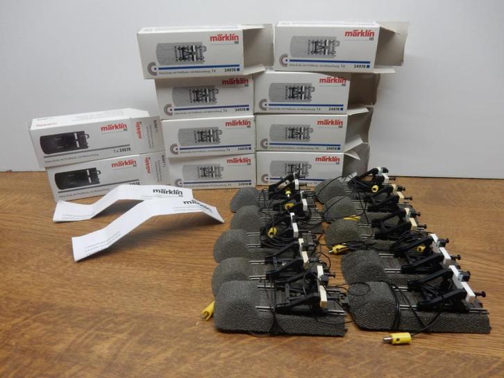 Marklin 24978 Stootblok met ledverlichting in OVP, Hobby en Vrije tijd, Modeltreinen | H0, Gebruikt, Rails, Wisselstroom, Märklin