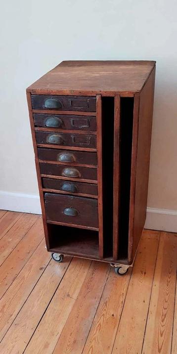 Vintage - Industriële ladekast - drukkers kast - LOFT deco beschikbaar voor biedingen