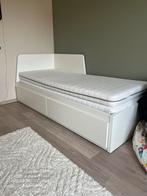 Bed Flekke 80x200 - 160x200 (zonder matrassen), Huis en Inrichting, Slaapkamer | Bedden, Ophalen, Wit, 200 cm, 160 cm